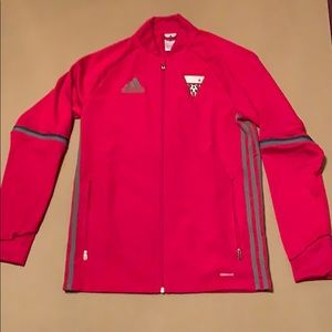 Men’s adidas soccer jacket red size small